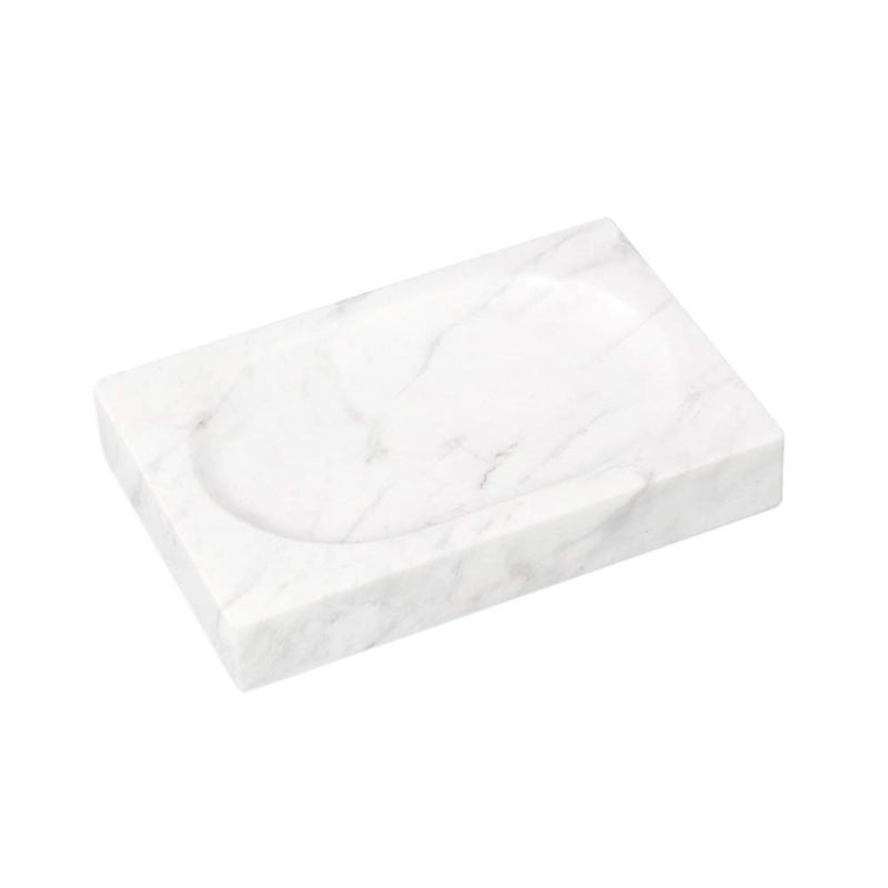 JHNIF Marble Soap Holder Bathroom Balcony Laundry Pool Decor Soap Dish - Image 3